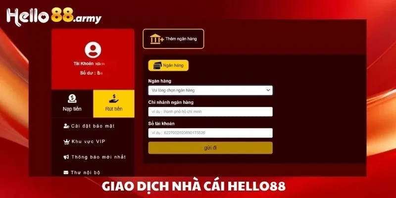 Giao dịch tại nhà cái HELLO88